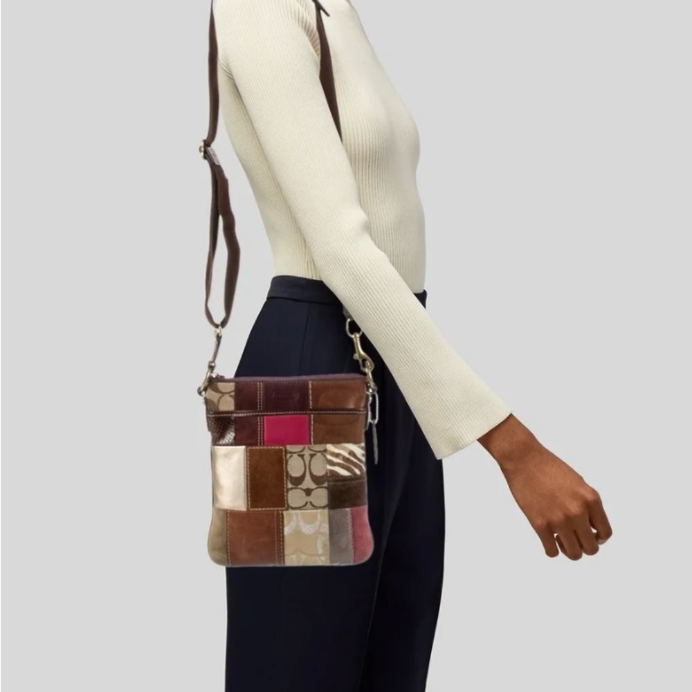Coach Crossbody Bag. Patchwork Style. Excellent C… - image 2